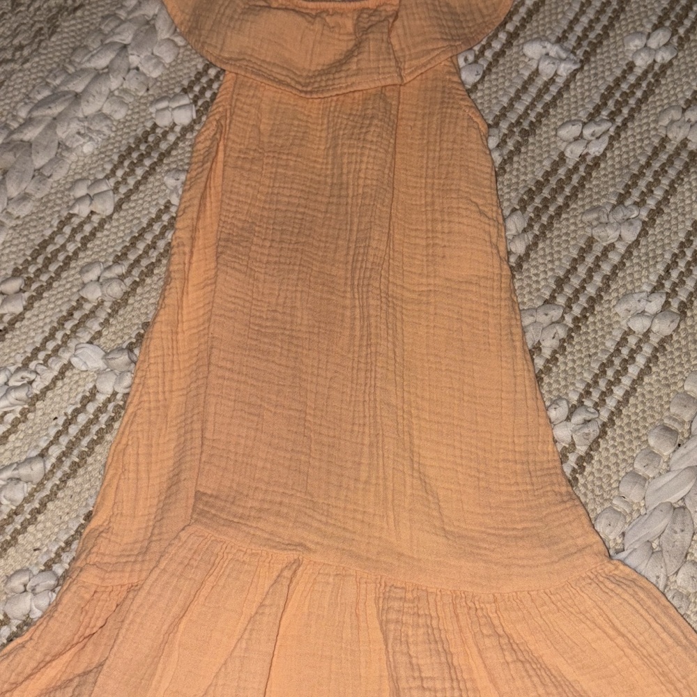 Wonder Nation Orange Off-the-Shoulder Sundress